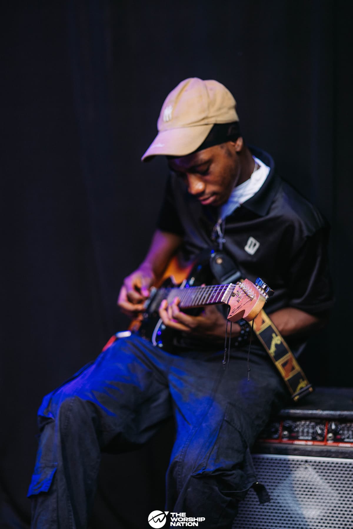 Guitarist seated