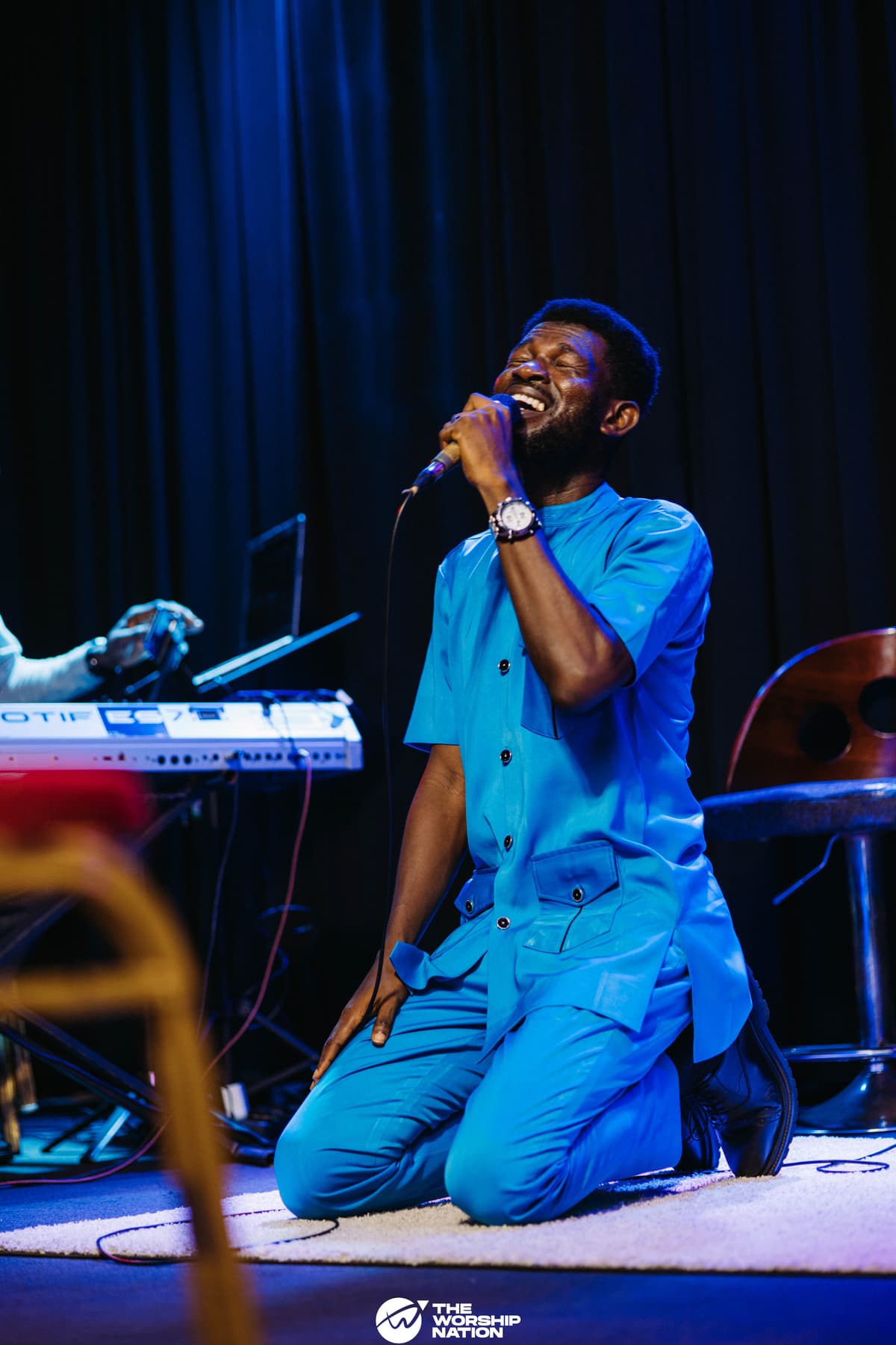 Solomon Stephen — kneeling in joy